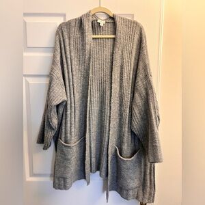 Topshop Chunky Oversized Heather Gray Cardigan, Women’s Size Medium